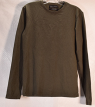 Essentials Zara Super Slim Fit Crewneck Top LS Shirt Green NWT L - £15.82 GBP