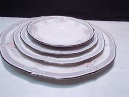 Noritake Rothchild ~~ 4 Plates ~ service for one ~~ Dinr, salad, side, saucer ~~ - £15.93 GBP