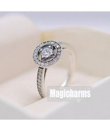 925 Sterling Silver Vintage Allure with Clear CZ Ring For Women QJCB1020 - £15.00 GBP