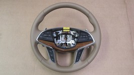 16-17 Cadillac CT6 Maple Sugar Leather Steering Wheel w/ Shift Paddles 84016908 - £71.81 GBP