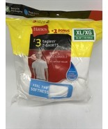 Mens XL Hanes Tagless TShirts 3 Pack White 46-48”Comfort Soft COMBINESHIP - $8.99