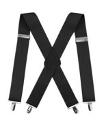 Koudindg 2-Pack Camel 2&quot; Wide X-Back Adjustable Suspenders with 5 Clips - $190.65 MXN