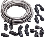 10AN 20FT AN-10 Stainless Steel PTFE Fuel Line 20FT Fitting Hose Kit 20F... - $194.03