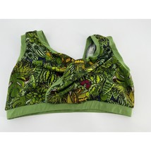 Molke Original Bra Sz XL Super Botany Green Leaf Print Wire Free Cross F... - $24.50