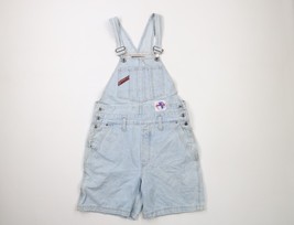 Vintage 90s Streetwear Womens Size 5 Distressed Denim Jean Shortalls Ove... - £53.31 GBP