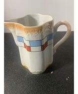 Vintage 1920s Bauhaus Spritzdekor Ceramic Jug Pitcher Germany - $92.06