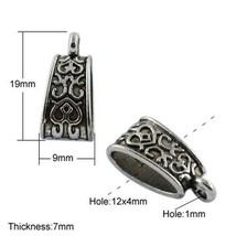 Hang Bails Antiqued Silver Blank Jewelry Findings Charm Pendant Hangers ... - $72.20 MXN