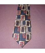 Necktie Tie Rectangles Swirls Paisley 57&quot; 100% Polyester U.S.A. - £10.17 GBP