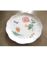 Lenox Butterfly Meadow Dinner Plate 11&quot; Dragonfly Pink Floral - $180.68 MXN