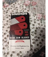 Vintage Simonds Hack Saw Blades Notepad. Unused. &quot;Red End&quot; *Notepad Only* - $3.95