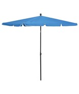 Garden Parasol Azure Blue Polyester 82.7in x 55.1in Tiltable - €98,76 EUR
