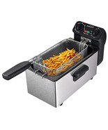 Brentwood 1500-Watt 12-Cup Electric Stainless Steel Deep Fryer Black DF-... - $95.06 CAD