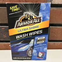 Armor All Ultra Shine Car Wash Wipes Armorall - 12 XL Extra Large Wipes - £30.40 GBP