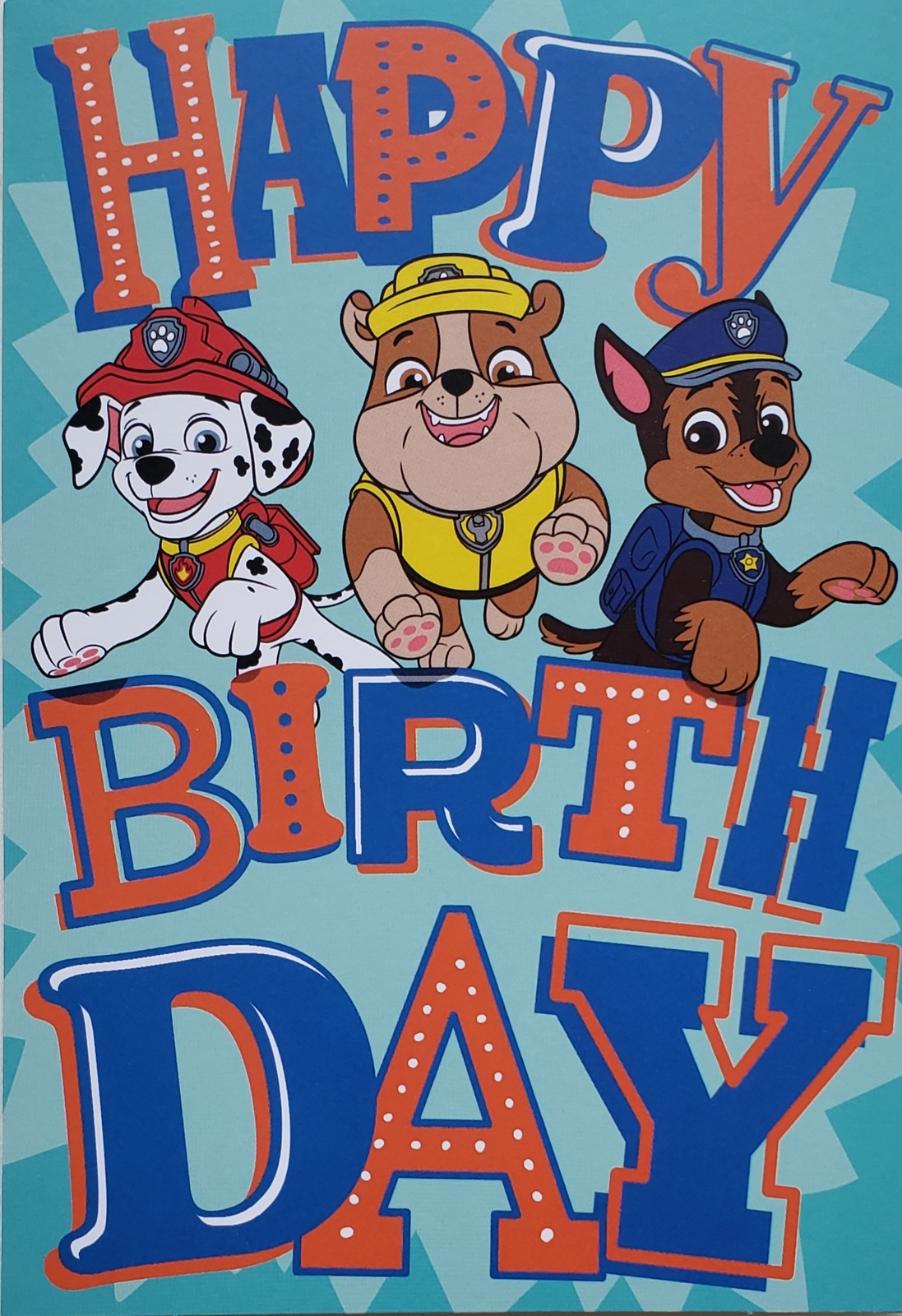 Primary image for Paw Patrol Greeting Card Birthday "Happy Birthday Day"