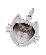 Sterling Silver Cat Face Picture Frame Charm - £21.53 GBP