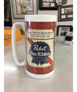 Pabst Blue Ribbon stein beer glass plastic thermo serv vintage 1970s  - €17,36 EUR