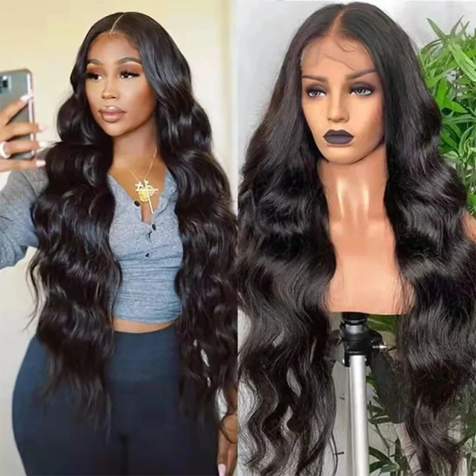 13x4 13x6 HD Transparent Lace Front Wig Brazilian Body Wave Human Hair Wigs F - £63.47 GBP+