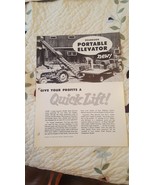 Ford Motor Company 1956 Dearborn Portable Elevator Flyer Sheet Advertising - €8,56 EUR