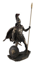Bronzed Mars Roman God of War Statue with Colored Accents - £62.57 GBP