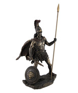 Bronzed Mars Roman God of War Statue with Colored Accents - £62.27 GBP