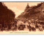 Le Boulevard Des Italiens Street View Paris France UNP Sepia DB Postcard... - $3.91