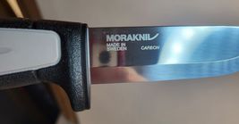 Swedish MorakNiv Fixed Blade Carbon Knife with Plastic Sheath image 4