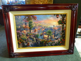 THOMAS KINKADE LADY AND THE TRAMP Canvas G/P 18 X 27 Remarqued - $1,280.00
