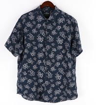 Rodd and Gunn Linen Shirt Mens XL Blue Floral Sports Fit Italian Fabric Albini - £23.64 GBP