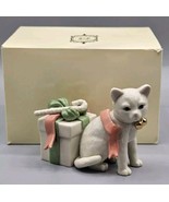 Lenox Jingle Bell White Kitten/Cat Christmas Figurine, Kitties Sculpture  - £17.80 GBP