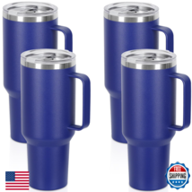 Temolulu 4PK 40oz Tumbler w/ Handle Straw Stainless Steel Double Wall Le... - $60.32
