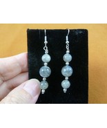 (EE251-9) gray green Labradorite gemstone bead silver tone dangle earrings - €14,59 EUR (EE251-9) gray green Labradorite gemstone bead silver tone dangle earrings - €14,59 EUR