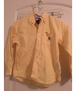Tommy Hilfiger Boys Yellow Casual Button Up Long Sleeve Shirt Size 7 - £32.15 GBP