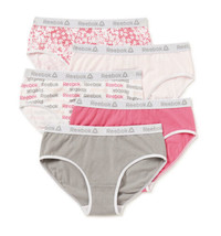 Reebok Girls Size M 8-10 Cotton Hipster 5-Pack Stretch Panties - £9.45 GBP