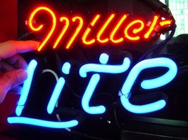 Miller Lite Beer Bar Club Neon Light Sign 14&quot; x 11&quot; - £398.80 GBP