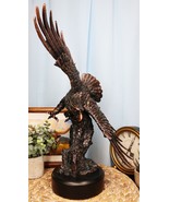 Large Wings of Glory Bald Eagle Diving Towards Mountain Statue With Base... - $3,223.14 MXN
