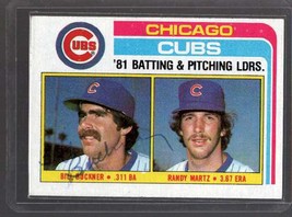 Bill Buckner Signed Autographed 1982 Topps Leaders Baseball Card - Chicago Cubs - £15.80 GBP