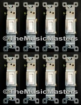 8X White Electric Toggle On/Off Power WALL LIGHT SWITCH Residential Repl... - $20.42