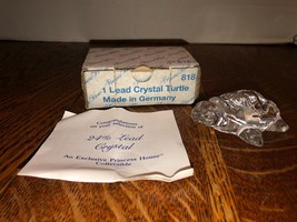 Princess House Lead Crystal TURTLE Figurine 818 3.5&quot; IOB - £1.52 GBP
