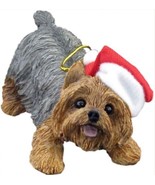 Sandicast Crouching Yorkshire Terrier Christmas Ornament CUTE - $15.23