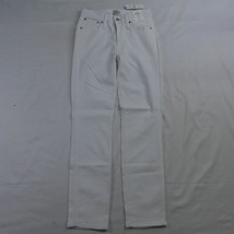 NEW J.CREW 24 AV702 9&quot; Vintage Straight White Stretch Denim Jeans - £22.53 GBP