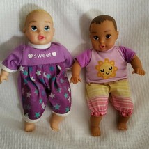 Jakks Pacific 2016 Baby Girl Doll Cloth Vinyl Blonde Blue Brown Brown Small 8" - £19.48 GBP