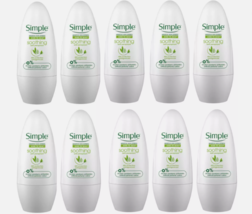 10 Bottle X 50ml Simple Soothing Anti Perspirant Deodorant Kind To Skin Roll-On - £88.06 GBP