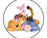 BABY WINNIE THE POOH ENVELOPE SEALS STICKERS LABELS TAGS 1.5&quot; ROUND TIGGER - £5.88 GBP