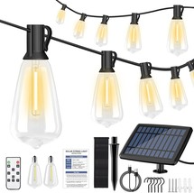 50FT Solar String Outdoor Lights with 4 Modes Solar Powered Patio Light ... - £37.50 GBP