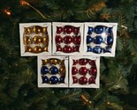 Vintage Pyramid Jumbo Glass Decorative Christmas Ornaments 45 Multi Color  - £14.85 GBP