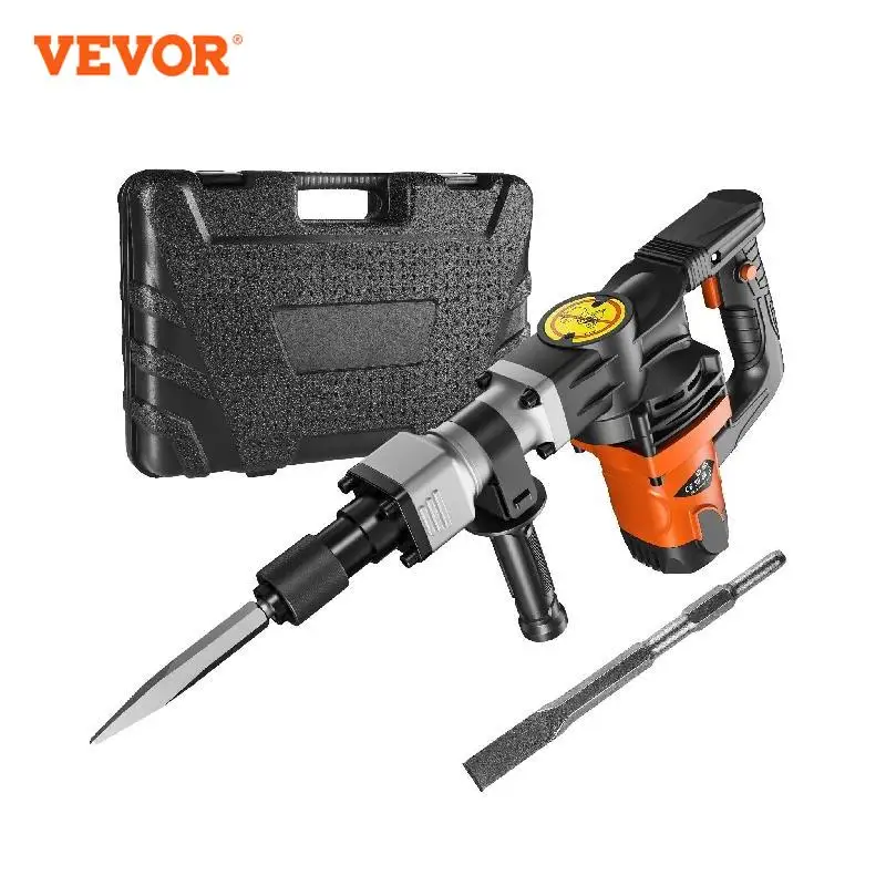 VEVOR 1400W Demolition Jack Hammer Electric Jackhammer Heavy Duty 2900 BPM - £75.26 GBP+