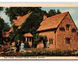 Rosa Cottage Greenfield Village Dearborn Mi Unp Lino Cartolina S13 - £2.38 GBP
