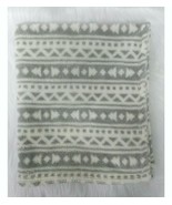 Baby Gear Blanket Geometric Gray White Fleece Soft Tribal Triangle B19 - £19.84 GBP