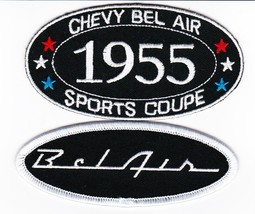 1955 Chevy Bel Air Combo SEW/IRON On Patch Badge Emblem Embroidered - £51.79 GBP