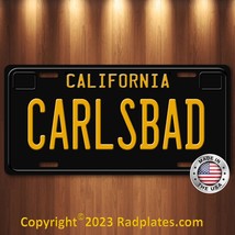 Carlsbad Black Vintage California Vanity Aluminum License Plate Tag New! - £15.55 GBP